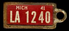 1941 Michigan "IDENT-O-TAG" (front)