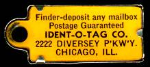 1941 Wisconsin "IDENT-O-TAG" (back)
