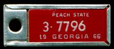 1966 Georgia DAV Tag