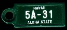 1961-64 Hawaii DAV Tag