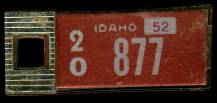 1952 Idaho DAV Tag