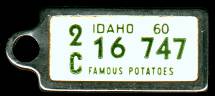 1960 Idaho DAV Tag