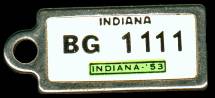 1953 Indiana DAV Tag