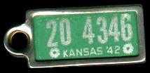 1942 Kansas DAV Tag