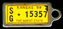 1959 Kansas DAV Tag