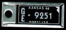 1966 Kansas DAV Tag