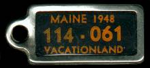 1948 Maine DAV Tag