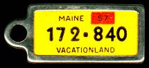 1957 Maine DAV Tag
