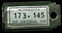 1949 Minnesota DAV Tag