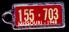 1948 Missouri DAV Tag
