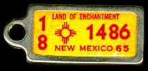 1965 New Mexico DAV Tag