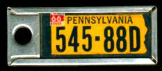 1966 Pennsylvania DAV Tag