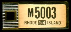 1954 Rhode Island DAV Tag