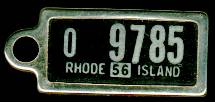1956 Rhode Island DAV Tag