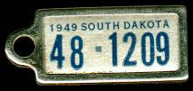 1949 South Dakota DAV Tag