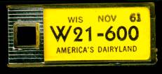 1961 Wisconsin DAV Tag