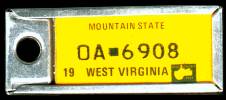 1971 West Virginia DAV Tag