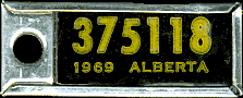 1969 Alberta War AMP Tag
