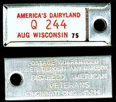 1975 Wisconsin DAV Tag