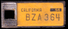 1956 California DAV Tag
