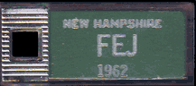 1962 New Hampshire DAV Tag